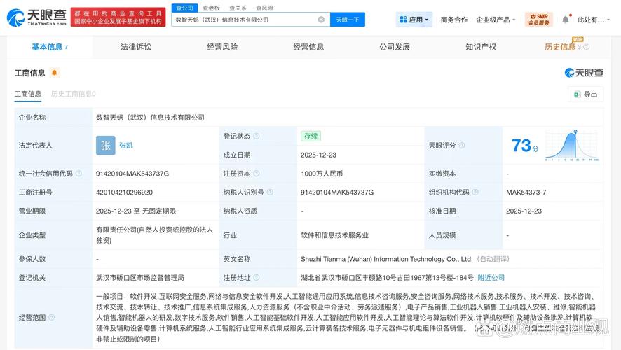 为张凯,注册资本1000万人民币,经营范围含软件开发,互联网
